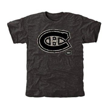 Men's Montreal Canadiens Rink Warrior Tri-Blend T-Shirt - Black