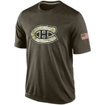 Nike Men's Montreal Canadiens Salute To Service KO Performance Dri-FIT T-Shirt - Olive