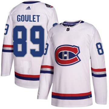 Authentic Adidas Men's Alex Goulet Montreal Canadiens 2017 100 Classic Jersey - White