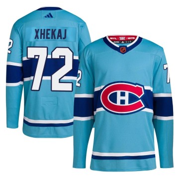 Authentic Adidas Men's Arber Xhekaj Montreal Canadiens Reverse Retro 2.0 Jersey - Light Blue