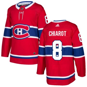 Authentic Adidas Men's Ben Chiarot Montreal Canadiens Home Jersey - Red