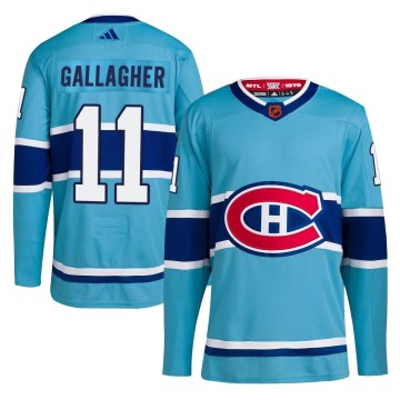 Authentic Adidas Men's Brendan Gallagher Montreal Canadiens Reverse Retro 2.0 Jersey - Light Blue