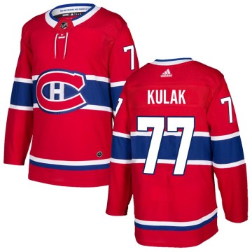 Authentic Adidas Men's Brett Kulak Montreal Canadiens Home Jersey - Red