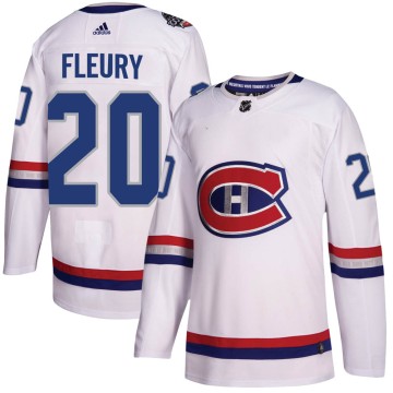 Authentic Adidas Men's Cale Fleury Montreal Canadiens ized 2017 100 Classic Jersey - White