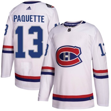 Authentic Adidas Men's Cedric Paquette Montreal Canadiens 2017 100 Classic Jersey - White