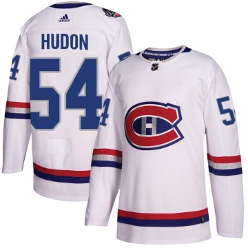 Authentic Adidas Men's Charles Hudon Montreal Canadiens 2017 100 Classic Jersey - White