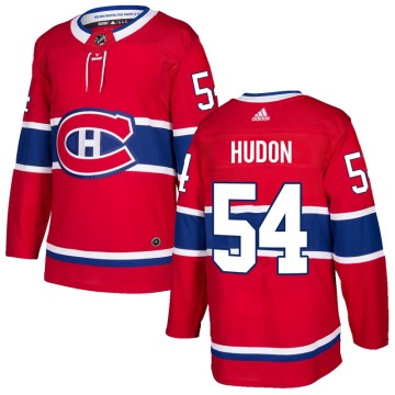 Authentic Adidas Men's Charles Hudon Montreal Canadiens Home Jersey - Red