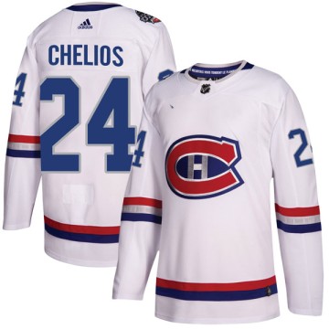 Authentic Adidas Men's Chris Chelios Montreal Canadiens 2017 100 Classic Jersey - White
