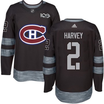 Authentic Adidas Men's Doug Harvey Montreal Canadiens 1917-2017 100th Anniversary Jersey - Black