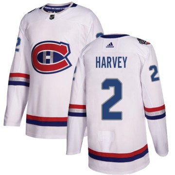 Authentic Adidas Men's Doug Harvey Montreal Canadiens 2017 100 Classic Jersey - White