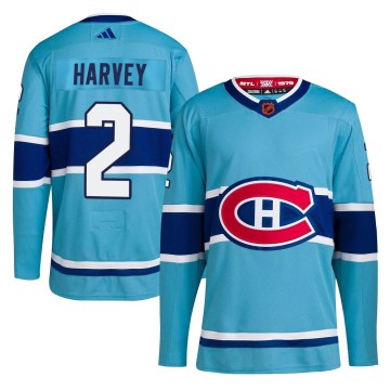 Authentic Adidas Men's Doug Harvey Montreal Canadiens Reverse Retro 2.0 Jersey - Light Blue