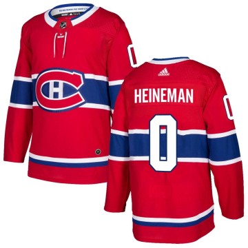 Authentic Adidas Men's Emil Heineman Montreal Canadiens Home Jersey - Red