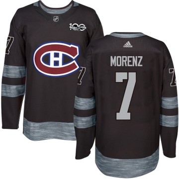 Authentic Adidas Men's Howie Morenz Montreal Canadiens 1917-2017 100th Anniversary Jersey - Black