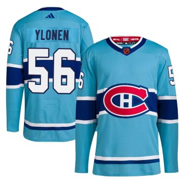 Authentic Adidas Men's Jesse Ylonen Montreal Canadiens Reverse Retro 2.0 Jersey - Light Blue