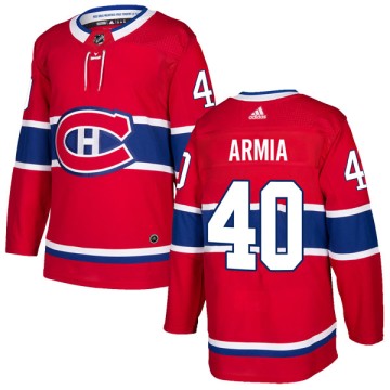 Authentic Adidas Men's Joel Armia Montreal Canadiens Home Jersey - Red