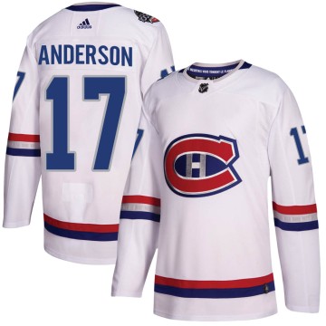 Authentic Adidas Men's Josh Anderson Montreal Canadiens 2017 100 Classic Jersey - White