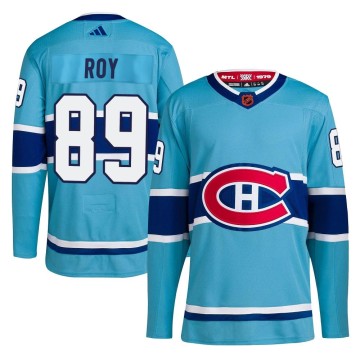 Authentic Adidas Men's Joshua Roy Montreal Canadiens Reverse Retro 2.0 Jersey - Light Blue