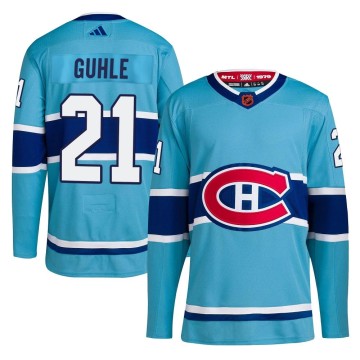 Authentic Adidas Men's Kaiden Guhle Montreal Canadiens Reverse Retro 2.0 Jersey - Light Blue