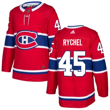 Authentic Adidas Men's Kerby Rychel Montreal Canadiens Home Jersey - Red