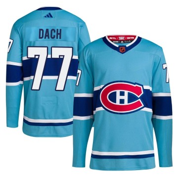 Authentic Adidas Men's Kirby Dach Montreal Canadiens Reverse Retro 2.0 Jersey - Light Blue