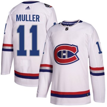 Authentic Adidas Men's Kirk Muller Montreal Canadiens 2017 100 Classic Jersey - White