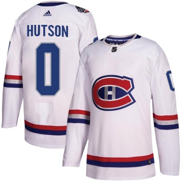 Authentic Adidas Men's Lane Hutson Montreal Canadiens 2017 100 Classic Jersey - White