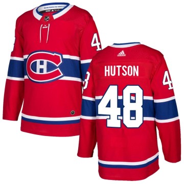 Authentic Adidas Men's Lane Hutson Montreal Canadiens Home Jersey - Red