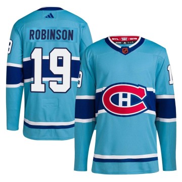 Authentic Adidas Men's Larry Robinson Montreal Canadiens Reverse Retro 2.0 Jersey - Light Blue