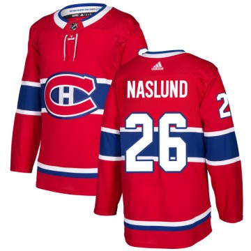 Authentic Adidas Men's Mats Naslund Montreal Canadiens Jersey - Red