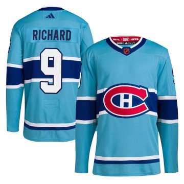 Authentic Adidas Men's Maurice Richard Montreal Canadiens Reverse Retro 2.0 Jersey - Light Blue