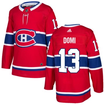 Authentic Adidas Men's Max Domi Montreal Canadiens Home Jersey - Red