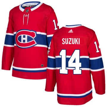 Authentic Adidas Men's Nick Suzuki Montreal Canadiens Home Jersey - Red