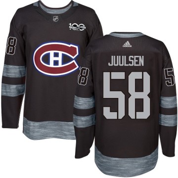 Authentic Adidas Men's Noah Juulsen Montreal Canadiens 1917-2017 100th Anniversary Jersey - Black