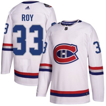 Authentic Adidas Men's Patrick Roy Montreal Canadiens 2017 100 Classic Jersey - White