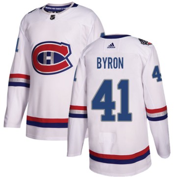 Authentic Adidas Men's Paul Byron Montreal Canadiens 2017 100 Classic Jersey - White
