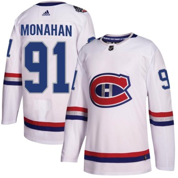 Authentic Adidas Men's Sean Monahan Montreal Canadiens 2017 100 Classic Jersey - White