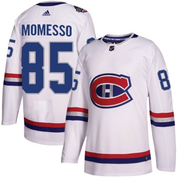 Authentic Adidas Men's Stefano Momesso Montreal Canadiens 2017 100 Classic Jersey - White