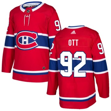 Authentic Adidas Men's Steve Ott Montreal Canadiens Home Jersey - Red