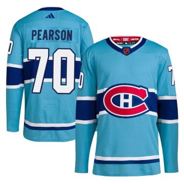Authentic Adidas Men's Tanner Pearson Montreal Canadiens Reverse Retro 2.0 Jersey - Light Blue