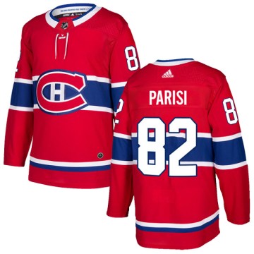 Authentic Adidas Men's Thomas Parisi Montreal Canadiens Home Jersey - Red