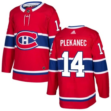 Authentic Adidas Men's Tomas Plekanec Montreal Canadiens Home Jersey - Red