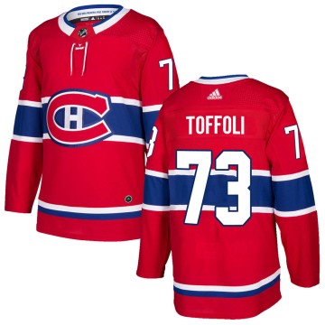 Authentic Adidas Men's Tyler Toffoli Montreal Canadiens Home Jersey - Red