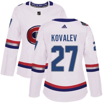 Authentic Adidas Women's Alexei Kovalev Montreal Canadiens 2017 100 Classic Jersey - White