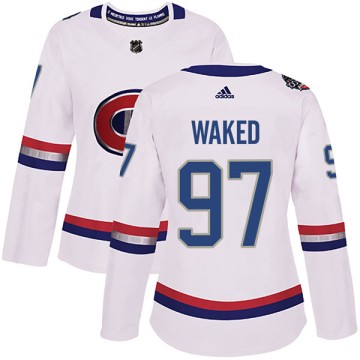 Authentic Adidas Women's Antoine Waked Montreal Canadiens 2017 100 Classic Jersey - White