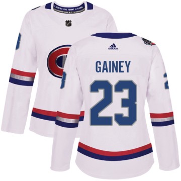 Authentic Adidas Women's Bob Gainey Montreal Canadiens 2017 100 Classic Jersey - White