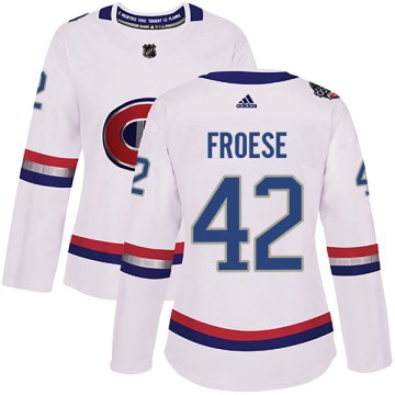 Authentic Adidas Women's Byron Froese Montreal Canadiens 2017 100 Classic Jersey - White