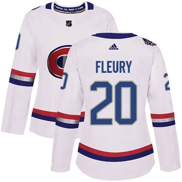 Authentic Adidas Women's Cale Fleury Montreal Canadiens ized 2017 100 Classic Jersey - White