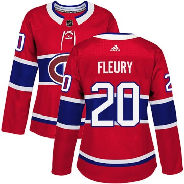Authentic Adidas Women's Cale Fleury Montreal Canadiens ized Home Jersey - Red