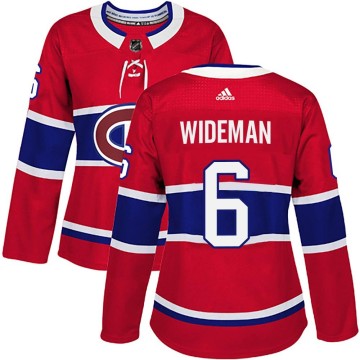 Authentic Adidas Women's Chris Wideman Montreal Canadiens Home Jersey - Red