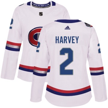 Authentic Adidas Women's Doug Harvey Montreal Canadiens 2017 100 Classic Jersey - White